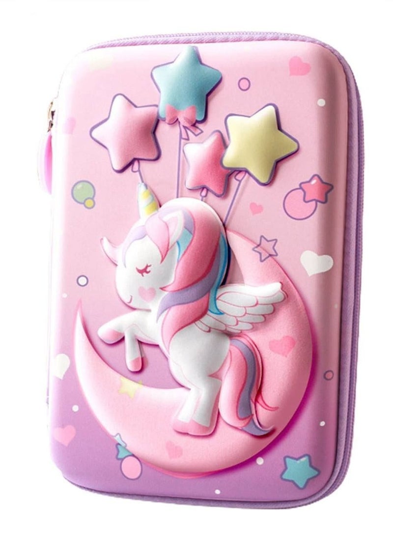 Pencil case with a raised face, leather material, silicone face, 2 zippers in different colors - Image 2