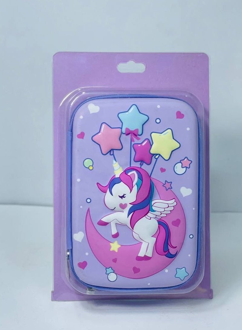 Pencil case with a raised face, leather material, silicone face, 2 zippers in different colors - Image 3