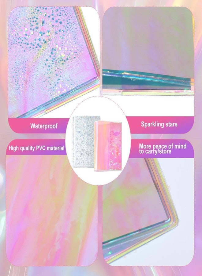 Feifeiya 2 Pcs A5 Jelly Cover for Week Planner Transparent Handmade Holographic Jelly Planner Cover for Journal and Notebooks - Image 3