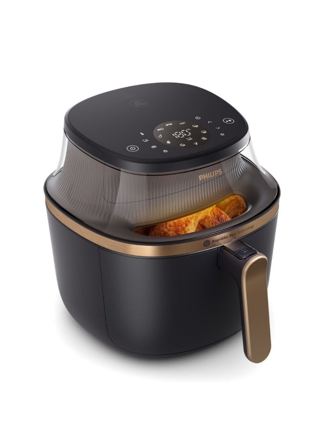 3000 Series Airfryer 7.2L,16 Cooking Functions, Cooking Window,Touchscreen,Homeid App,Fast, Even Cooking With Rapidair Plus Technology,Fat Extraction Basket 7.2 L 2000 W NA342/09 Black