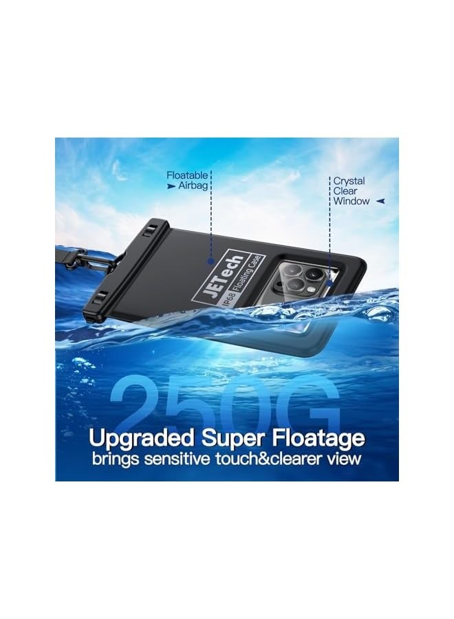 JETech Floating Waterproof Phone Pouch, Water Proof Case for iPhone 15 14 13 12 Pro Max Plus, Samsung Galaxy S24 S23 S22 Ultra and Others up to 7 Inch, IPX8 Dry Bag with Lanyard, 2 Pack - Image 3