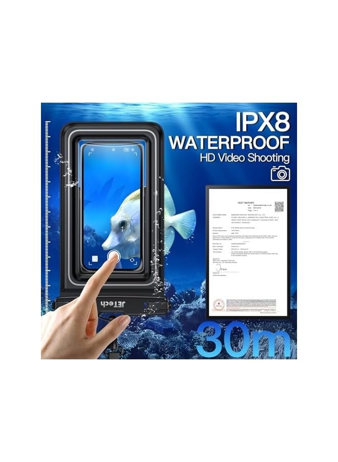JETech Floating Waterproof Phone Pouch, Water Proof Case for iPhone 15 14 13 12 Pro Max Plus, Samsung Galaxy S24 S23 S22 Ultra and Others up to 7 Inch, IPX8 Dry Bag with Lanyard, 2 Pack - Image 4