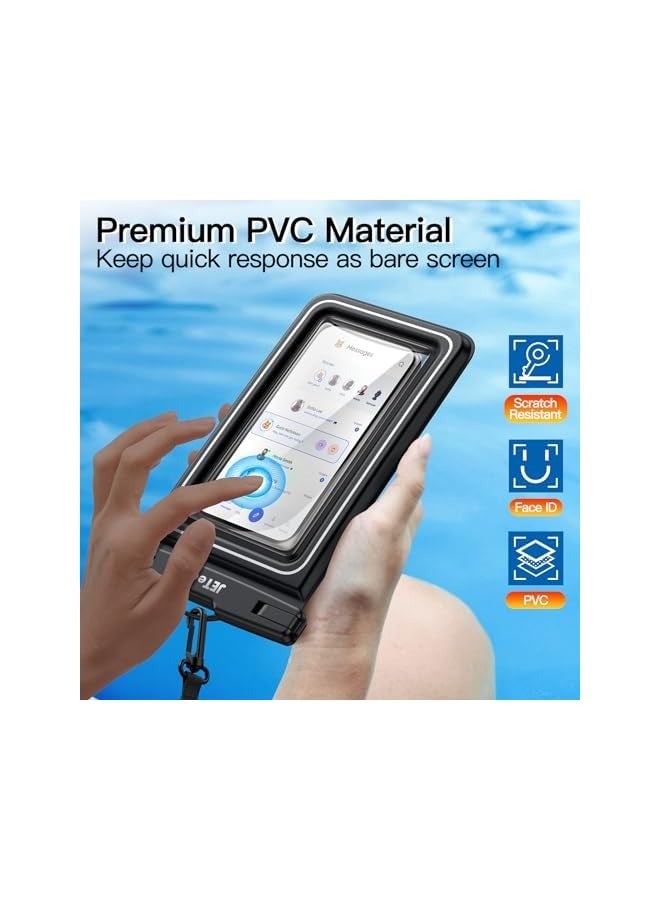 JETech Floating Waterproof Phone Pouch, Water Proof Case for iPhone 15 14 13 12 Pro Max Plus, Samsung Galaxy S24 S23 S22 Ultra and Others up to 7 Inch, IPX8 Dry Bag with Lanyard, 2 Pack - Image 5