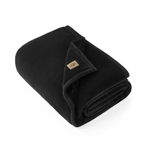UGG Coco Plush Fleece Throw Blanket – Soft & Cozy Blanket for Couch, Bed & Sofa, Perfect for Home Decor, House Warming Gifts or Luxurious Birthday Gifts for Women, 50" x 70", Black Ink - Image 2