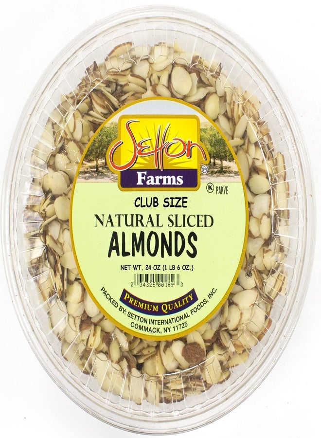 Setton Farms Almonds Natural Sliced | Non-GMO | Premium Quality | Bulk Value Size 24 Oz (1.5 Lb.) - Image 1