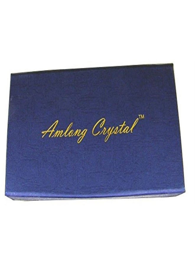 أملونج كريستال كرة كريستالية صغيرة شفافة من أملونج، قطرها 60 مم (2.3 بوصة)، تتضمن حامل زهرة ذهبي وعلبة هدايا - Image 2