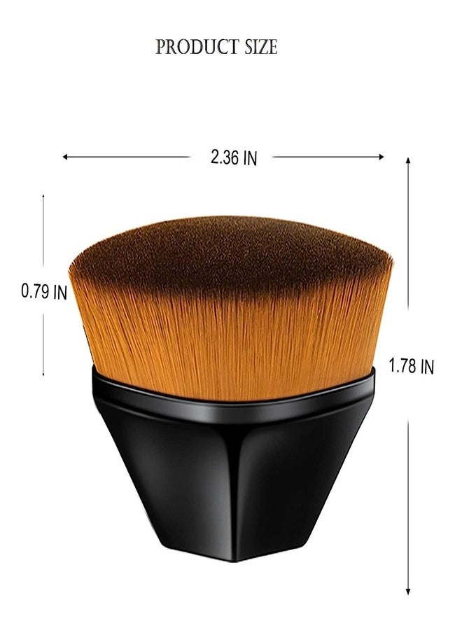 Zoxito Portable Foundation Makeup Brush Flat Top Hexagon Face Blush Liquid Powder Foundation Brush Suitable for Women Blending Liquid, Cream or Flawless Cosmetics Powder - Image 4