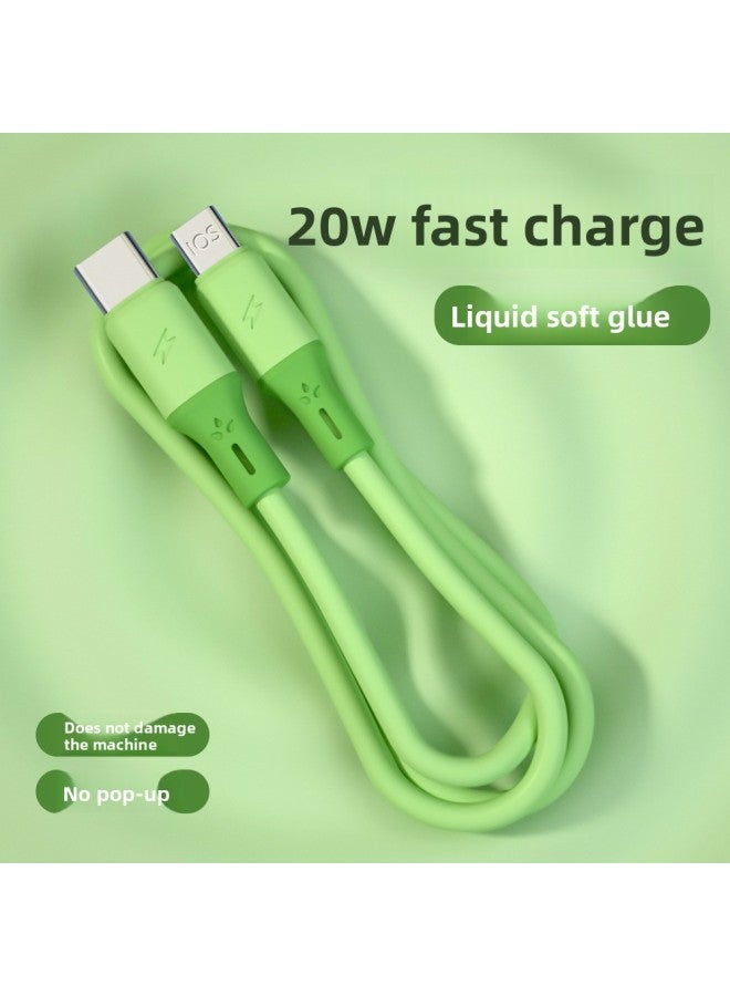 20W Macaroon Folding Feet USB + PD Charger For Apple Huawei Charger PD Fast Charging Line Package 