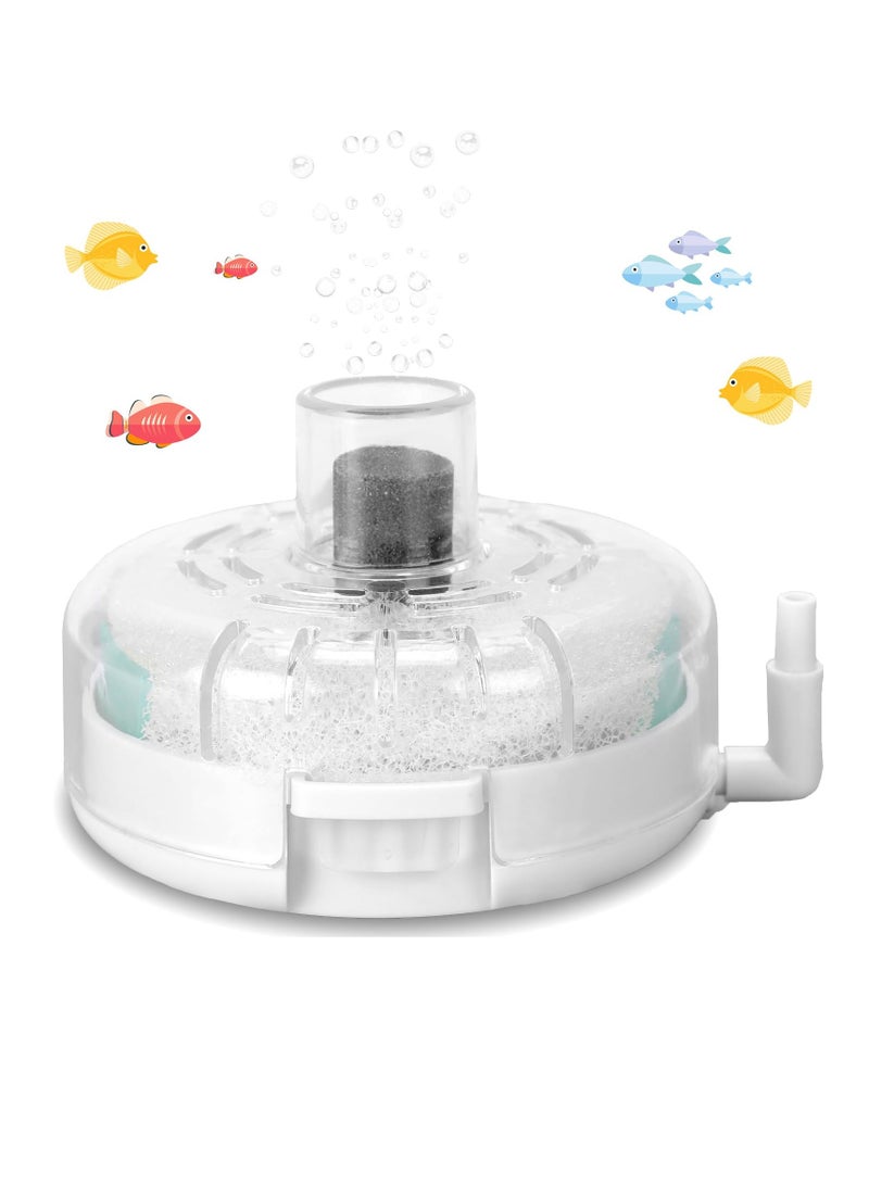 Barakah Small Aquarium Filter Mini Sponge Filter with 2 Stage Filtration Fish Tank Water Filter Physical and biochemical filtration Transparent Filter Cartridges for 2-6 Gallon Aquarium Betta Fish Tank - Image 1