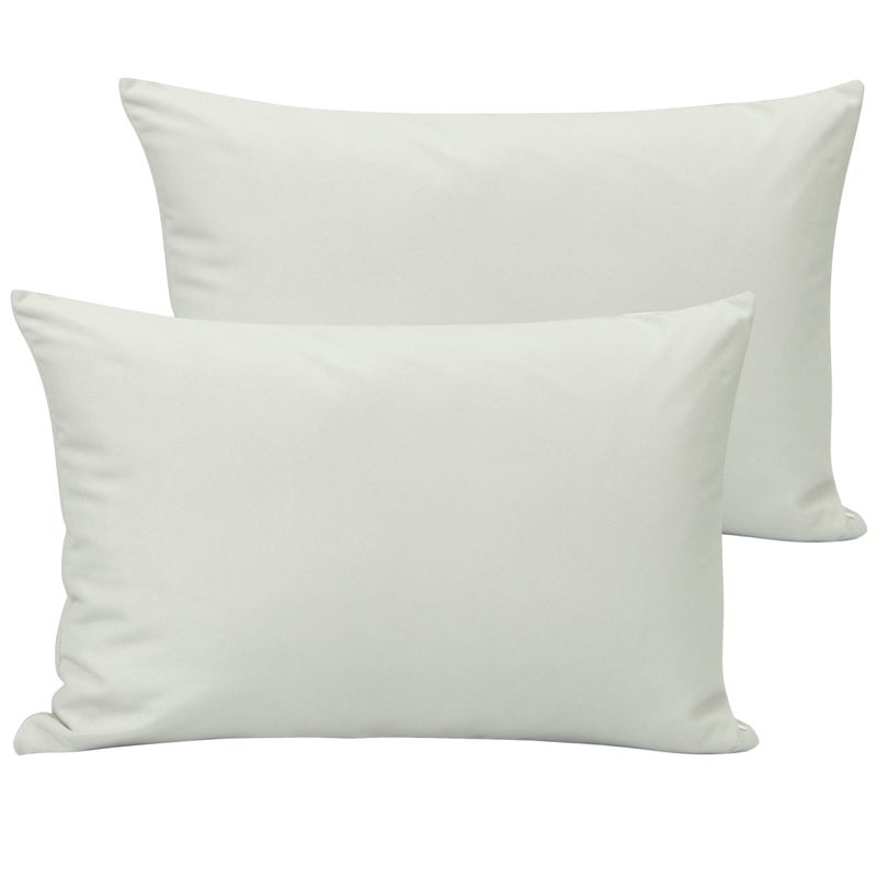 أغطية وسائد الأطفال من NTBAY مصنوعة من الألياف الدقيقة مع إغلاق مغلف - عبوة من 2 - 100% ألياف دقيقة مصقولة فائقة النعومة - أغطية وسائد سفر للأطفال في الحضانة - 14x20 تناسب الوسائد بحجم 12x16 و 13x18 و 14x19 - رمادي فاتح