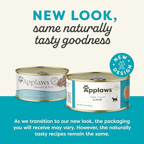 Applaws Natural Wet Cat Food, 24 Count, Limited Ingredient Canned Wet Cat Food, Tuna Fillet in Broth, 5.5oz Cans - Image 2