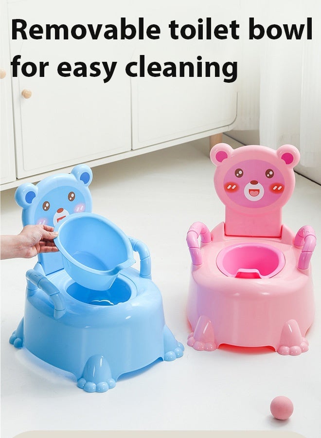 Berma Baby مقعد تدريب على استخدام المرحاض للأطفال الصغار والأطفال الصغار، مقعد مرحاض للأطفال مع مقبض ومسند للظهر، مقعد تدريب على استخدام المرحاض غير قابل للانزلاق، مناسب للرجال والنساء، اثنان في واحد، مقاوم للرذاذ وغير قابل للانزلاق. - Image 5