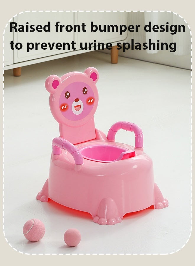 Berma Baby مقعد تدريب على استخدام المرحاض للأطفال الصغار والأطفال الصغار، مقعد مرحاض للأطفال مع مقبض ومسند للظهر، مقعد تدريب على استخدام المرحاض غير قابل للانزلاق، مناسب للرجال والنساء، اثنان في واحد، مقاوم للرذاذ وغير قابل للانزلاق. - Image 4