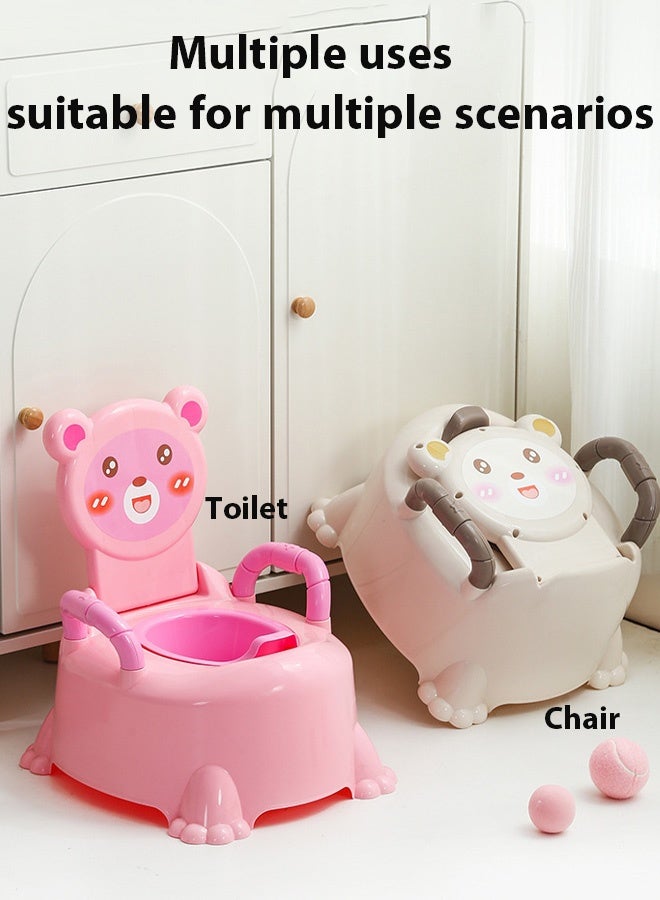Berma Baby مقعد تدريب على استخدام المرحاض للأطفال الصغار والأطفال الصغار، مقعد مرحاض للأطفال مع مقبض ومسند للظهر، مقعد تدريب على استخدام المرحاض غير قابل للانزلاق، مناسب للرجال والنساء، اثنان في واحد، مقاوم للرذاذ وغير قابل للانزلاق. - Image 3