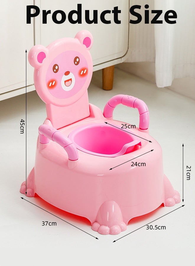 Berma Baby مقعد تدريب على استخدام المرحاض للأطفال الصغار والأطفال الصغار، مقعد مرحاض للأطفال مع مقبض ومسند للظهر، مقعد تدريب على استخدام المرحاض غير قابل للانزلاق، مناسب للرجال والنساء، اثنان في واحد، مقاوم للرذاذ وغير قابل للانزلاق. - Image 2
