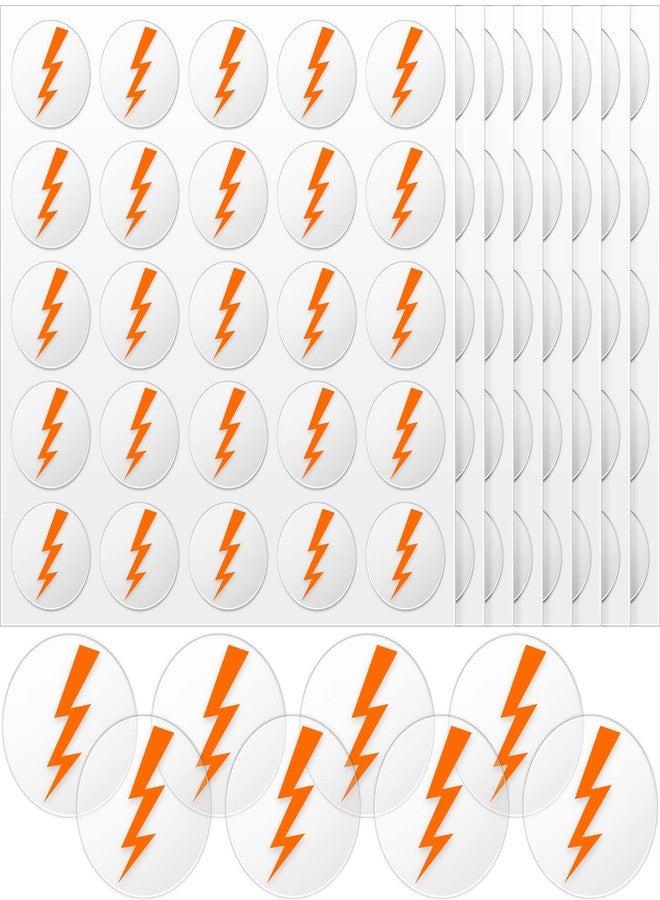 Jecery 200 Pcs Helmet Stickers Baseball Softball Helmet Award Baseball Stickers 1.1 Inch Self Adhesive for Softball Lacrosse Wall (Clear Print Orange) - Image 1