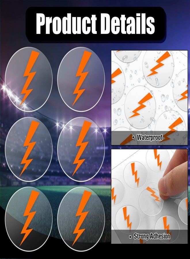 Jecery 200 Pcs Helmet Stickers Baseball Softball Helmet Award Baseball Stickers 1.1 Inch Self Adhesive for Softball Lacrosse Wall (Clear Print Orange) - Image 4