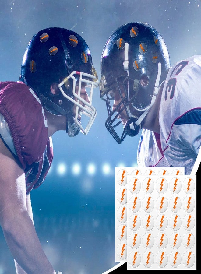 Jecery 200 Pcs Helmet Stickers Baseball Softball Helmet Award Baseball Stickers 1.1 Inch Self Adhesive for Softball Lacrosse Wall (Clear Print Orange) - Image 5