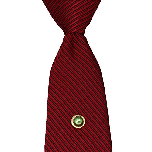 AMITER Round Gold Tie Tacks for Men Wedding Business Accessories - Faceted Pearl in Rich - Image 2