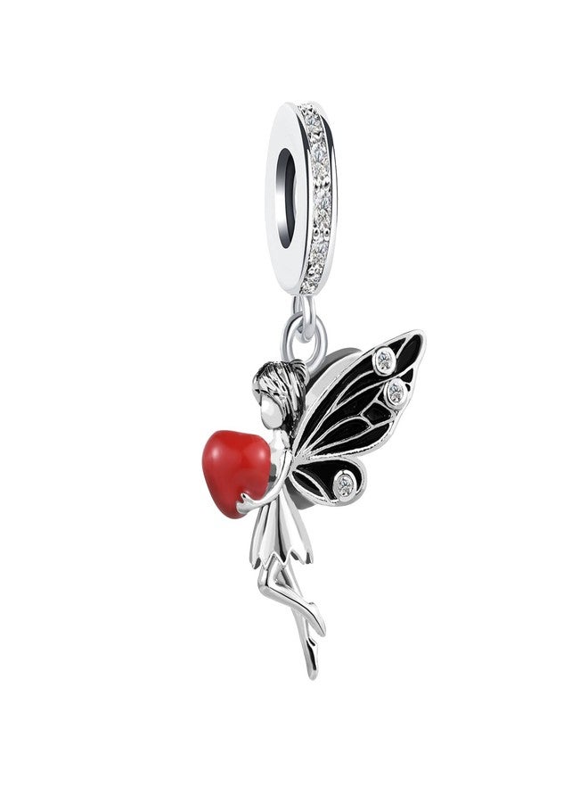 KunBead Flower Fairy Heart Butterfly Dangle Birthday Charms Compatible with Pandora Charm Bracelet for Women - Image 1