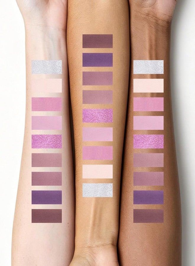CAKAILA 9Colors Eyeshadow Makeup Palette,Nude Silver Dark Light Purple Plum Mauve Natural Neutral Powde Eye Shadow Palette for Older Women,Long Lasting Lightweight Lasting Naturing-Lookin Eye Makeup,Vegan - Image 5