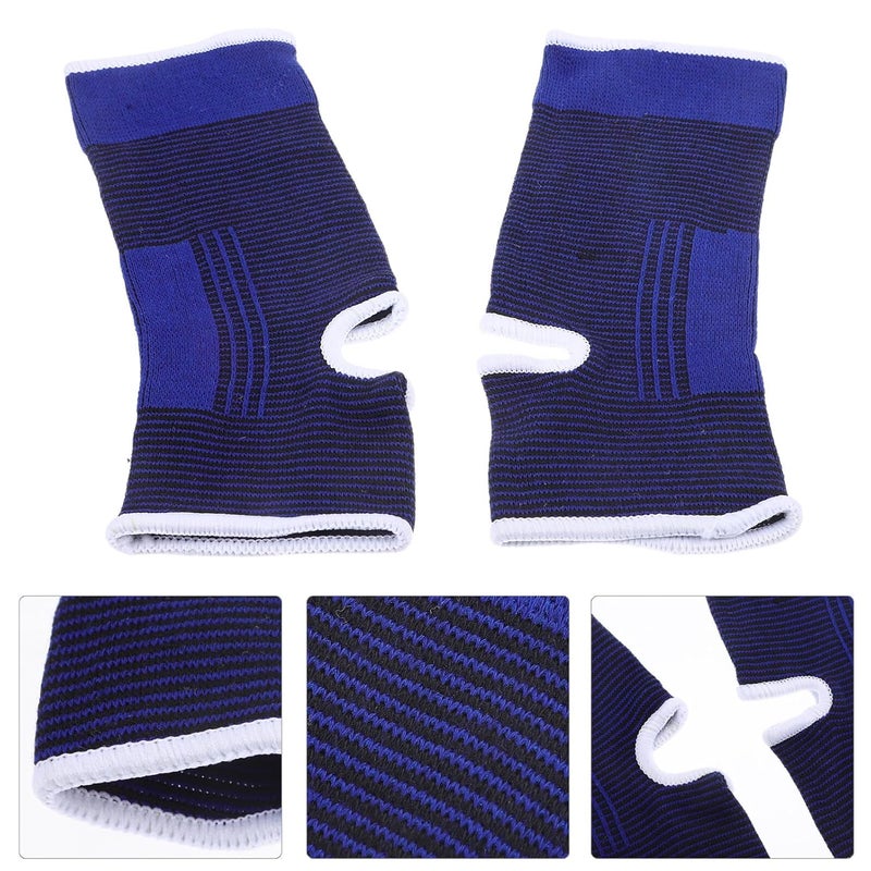 Blue Elastic Ankle Sleeve Anti Slip Sports Support Washable for Basketball Football - Image 5