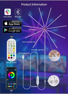 Generic Smart Firework Led Lights USB Powered Room Decor, Color Changing Fireworks Led Lights for Bedroom with Launch Burst Effect, RGB Led Strip Lights  - Image 5