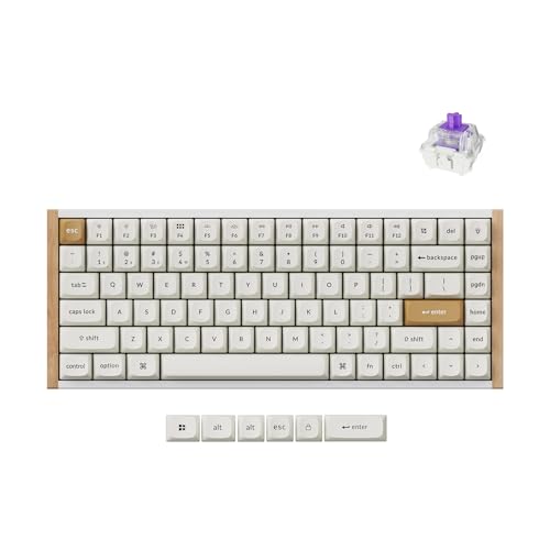 Keychron K2 HE Rapid Trigger Wireless Custom Mechanical Keyboard with Hall Effect Gateron Double-Rail Magnetic Switch, 2.4 GHz QMK Bluetooth 5.2 RGB Compatible with Mac Windows Linux (Aluminum + Wood) - Image 1