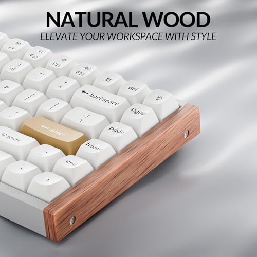 Keychron K2 HE Rapid Trigger Wireless Custom Mechanical Keyboard with Hall Effect Gateron Double-Rail Magnetic Switch, 2.4 GHz QMK Bluetooth 5.2 RGB Compatible with Mac Windows Linux (Aluminum + Wood) - Image 3
