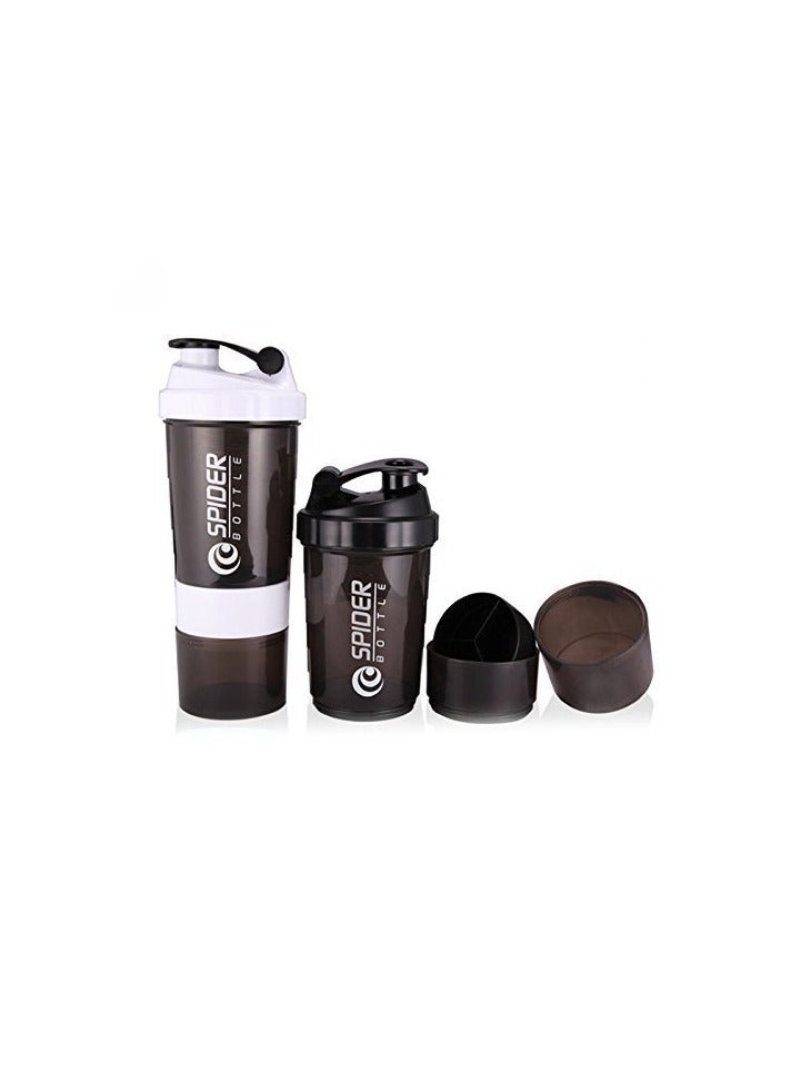 سبايدر بوتل زجاجة رجّ البروتين ثلاثية الطبقات سعة 500 مل - ستاك آند شيك - Image 3