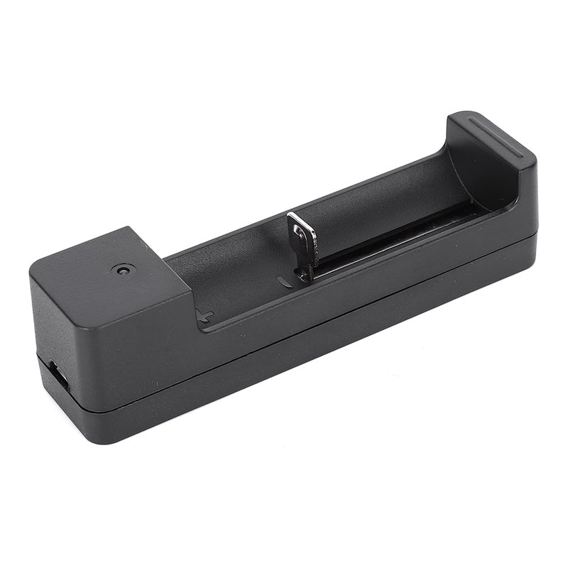 Black PC Universal Single Slot USB Battery Charger Adapter LED Intelligent Charging for Li Ion Cell 18650 26650 14500 - Image 1