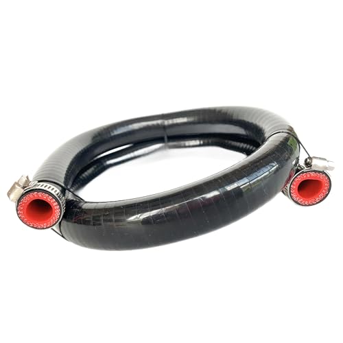 Bekelan 16MM (5/8") X 3.28FT Black High Temp Reinforced Silicone Heater Tubing Hose Radiator Coolant Straight Line(Work Pressure 145PSI/4-ply Reinforced/5MM Thick)+2 Clamp - Image 5
