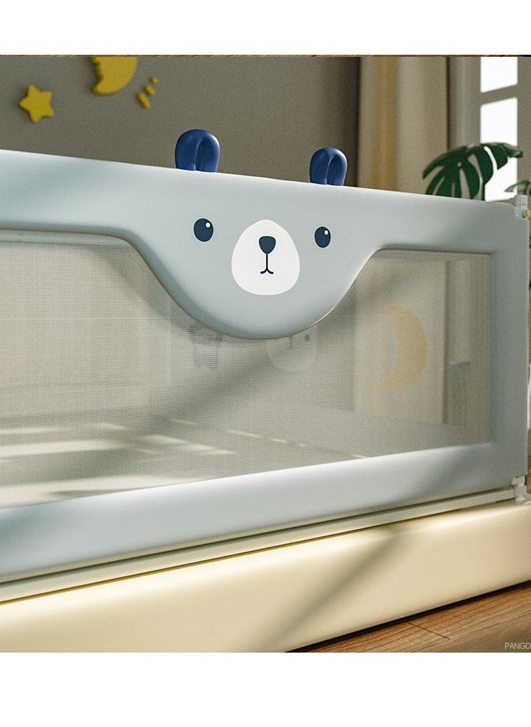 XiuWoo - 1-Piece Toddler Bed Rail Guard Anti-Fall Height Adjustable and Folding Baby Bed Rail Guard Breathable Mesh with Double Safety Child Lock 1 Side 180CM - Image 1