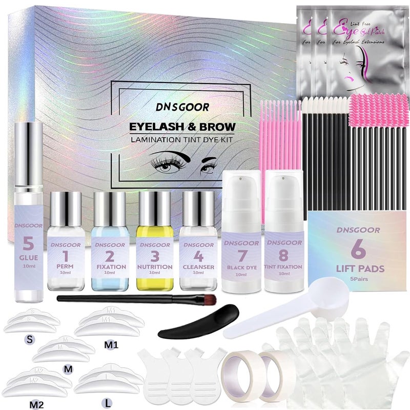 2024 Upgraded Large Capacity 4 in 1 Lash Lift Kit Professional Eyelash  Brow Lamination Set with Black Lasting for 8 Weeks DIY Tools at Home  Salon Supplies