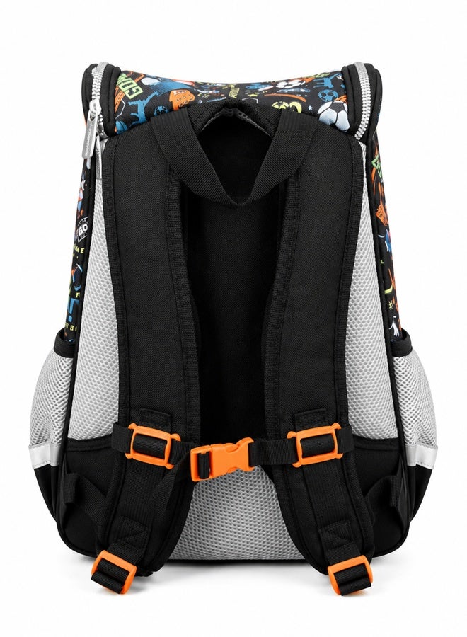 Ominii Premium Boys School Backpack with Soccer Design, Waterproof & Lightweight, Large Capacity, Ergonomic Back Support, Ages 4-14 - Image 5