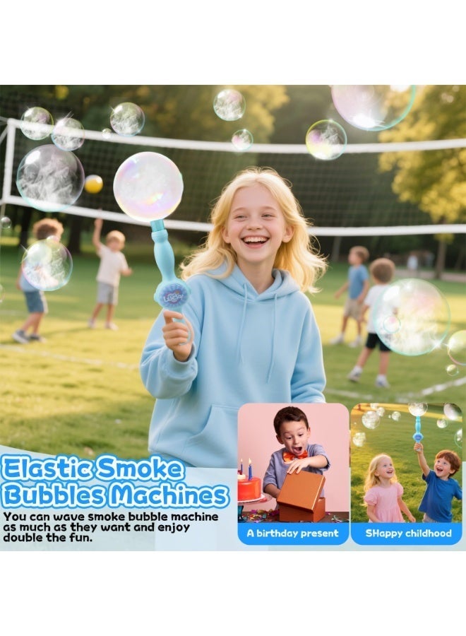 Colourful Smoke Bubble Machine, Magic Interactive Mist Bubble Machines for Party, Elastic Bubble Mist Stick, Rechargeable Bath Bubble Toy, for Girl Boy Kid Party Outdoor Indoor - Image 4