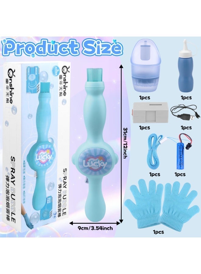 Colourful Smoke Bubble Machine, Magic Interactive Mist Bubble Machines for Party, Elastic Bubble Mist Stick, Rechargeable Bath Bubble Toy, for Girl Boy Kid Party Outdoor Indoor - Image 2