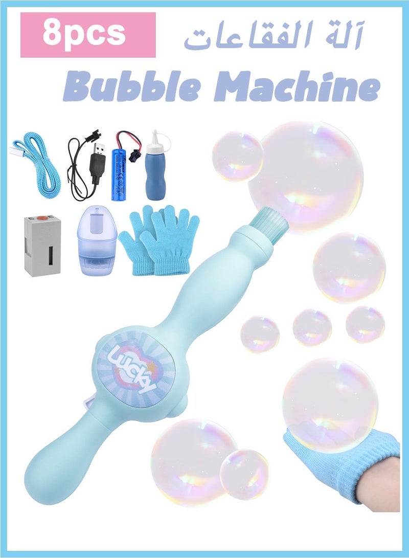 Colourful Smoke Bubble Machine, Magic Interactive Mist Bubble Machines for Party, Elastic Bubble Mist Stick, Rechargeable Bath Bubble Toy, for Girl Boy Kid Party Outdoor Indoor - Image 1