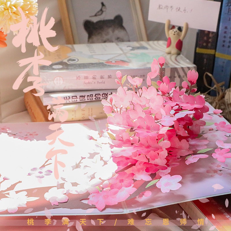 New Ins-Style Christmas Greeting Card Creative Gift Teacher'S Day 3D Pop-Up Greeting Card Diy Paper Sculpture Chinese Valentine'S Day Gift - Image 1