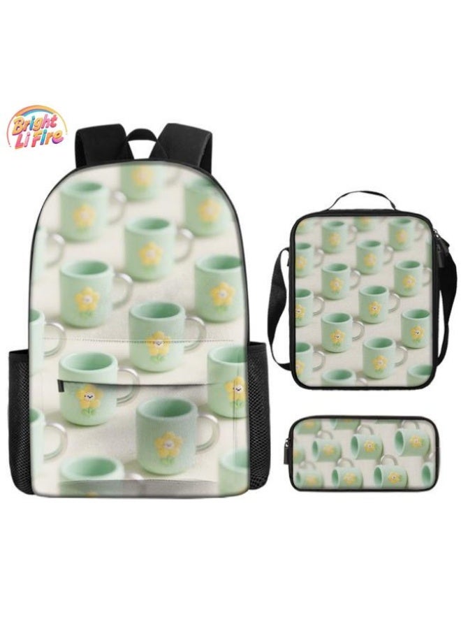 Bright Li Fire Unlock the new fashion of childish fun! Three-piece set of bags, cartoon elements for children and teenagers (students, children, friends' outings, mountain climbing, schooling, etc. can be used) - 70 - Image 1