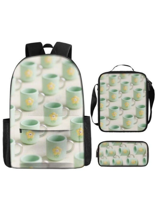 Bright Li Fire Unlock the new fashion of childish fun! Three-piece set of bags, cartoon elements for children and teenagers (students, children, friends' outings, mountain climbing, schooling, etc. can be used) - 70 - Image 2