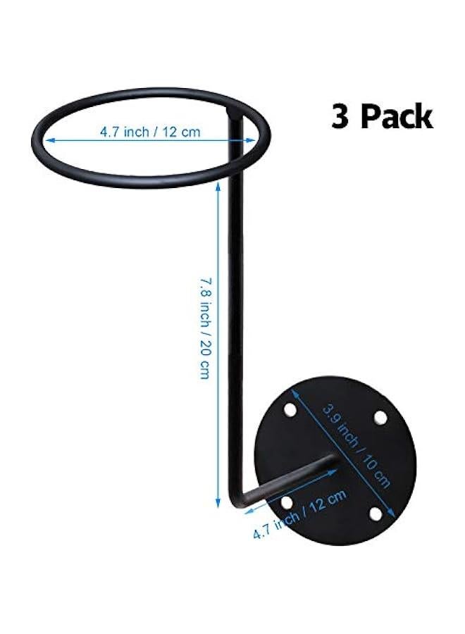 Arabest Motorcycle Accessories, 3 Pack Helmet Hanger Helmet Holder Rack Wall Mounted Hook for Coats, Hats, Caps  - Image 2