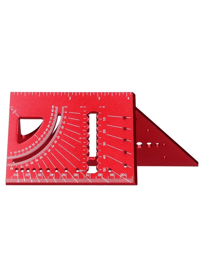 Hyuduo Woodworking Square Size Measure Ruler, Aluminum Alloy Clear Laser Engraving Size 3D Mitre 45 90 Degree Angle Measuring Tool - Image 1
