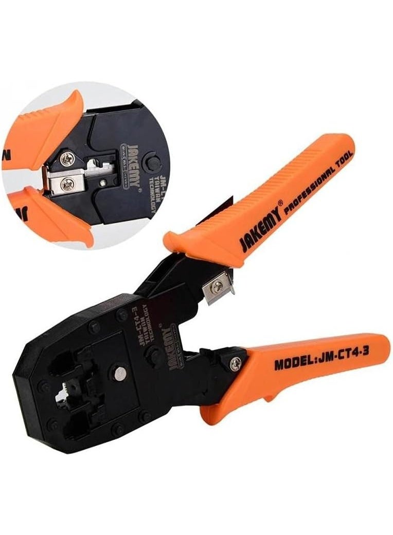 JAKEMY JM-CT4-1 Network Crimping Tool – Multi-Function Pliers for 6P/8P Wire, Stripping & Cutting - Image 3
