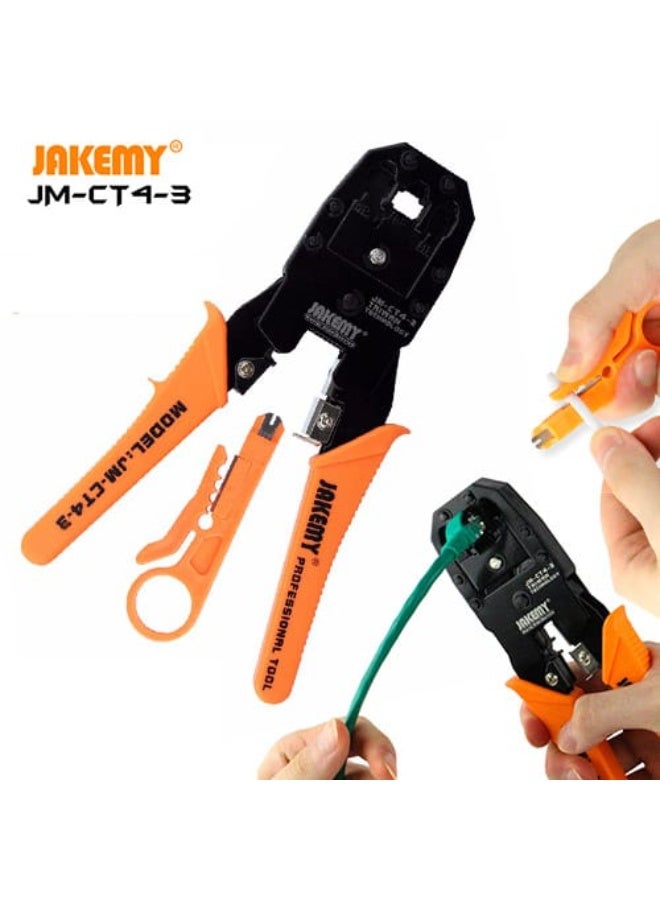 JAKEMY JM-CT4-1 Network Crimping Tool – Multi-Function Pliers for 6P/8P Wire, Stripping & Cutting - Image 4