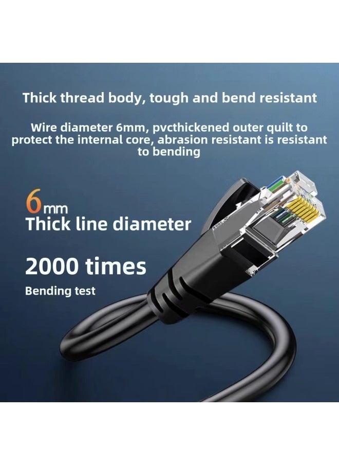 Generic Household Gigabit Category 6 Network Cable Manufacturers RJ45 Interface Finished Indoor And Outdoor Copper-clad Aluminum Cat6 Computer Jumper-Color:Black-Cord Length:50m  - Image 3