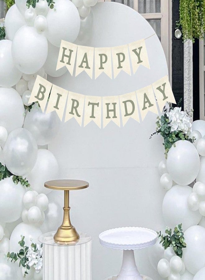 لافتة عيد ميلاد سعيد خضراء، راية خيش جاهزة للتعليق بلون المريمية والزيتون، خلفية لافتة زينة للحفلات - Image 3