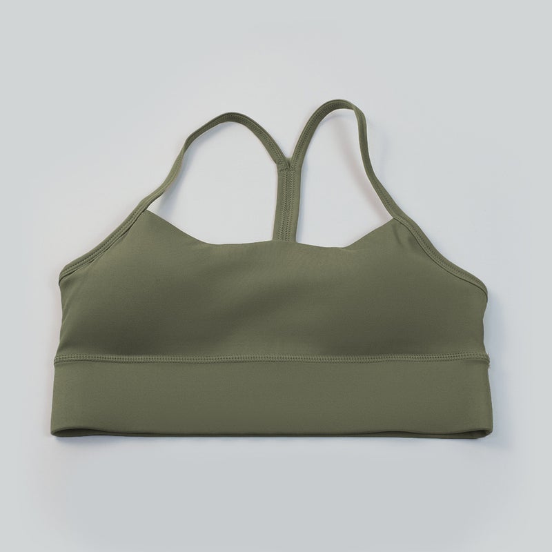 Yoga clothing bra women''s sports underwear double-sided sanding tight thin belt Y-shaped beautiful back fitness jogging vest bra - Image 1