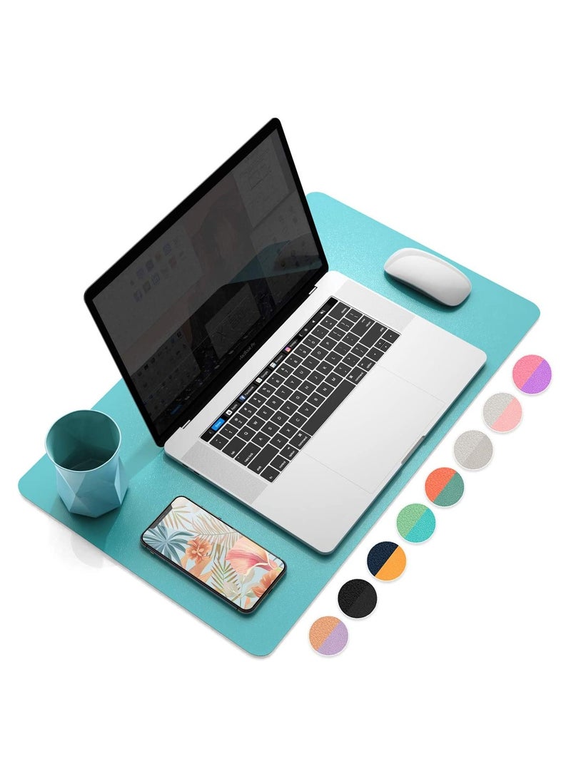 Cool Baby COOLBABY Multifunctional Office Desk Pad, Ultra Thin Waterproof PU Leather Mouse Pad, Dual Use Desk Writing Mat for Office/Home(90*45 CM，Blue + Green) - Image 1