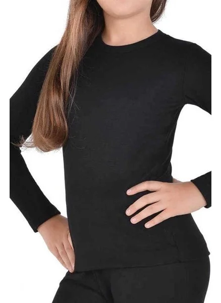 Tutku 0836 Girls Thermal Undershirt Black